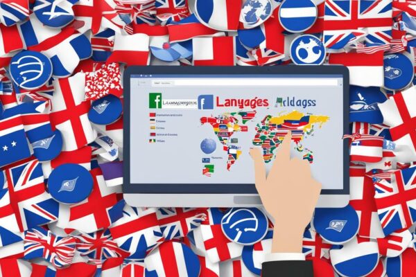 how to change language on facebook