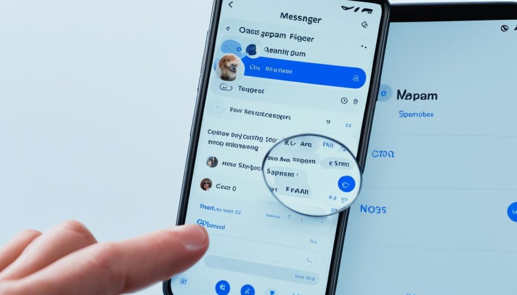 recover spam messages on messenger